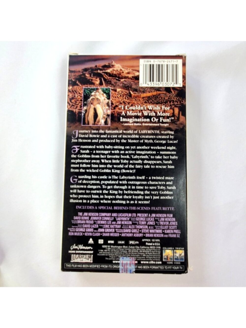 Labyrinth VHS David Bowie 1999 Columbia TriStar Home Video PG NTSC Color - Picture 3 of 8